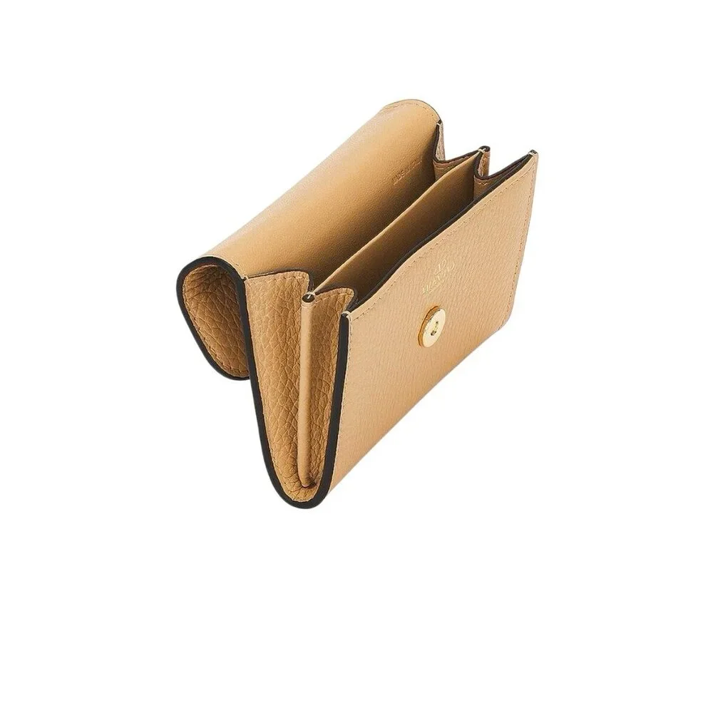 Valentino Garavani V Logo Card Case in Cappuccino Womens Leather Wallet